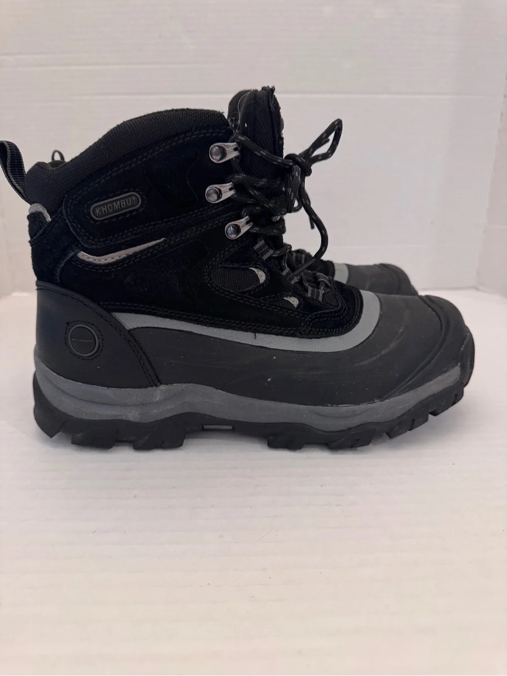 Khombu Flume 2 Mens 10M Waterproof Hiking Boots Grey Black Thermolite Insulated